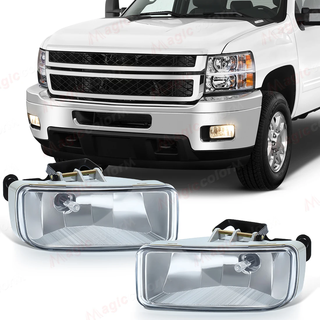 

Для Chevy Silverado Tahoe Suburban 2007 2008 2009 2010 2011 2012 2013 2014 2015 противотуманные фары автомобиля передний бампер галогенные противотуманные фары 12 В