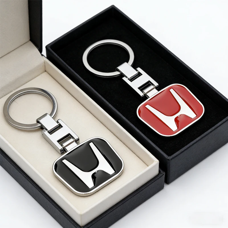Llavero con insignia de coche, colgante de aleación de zinc para Honda civic accord fit jazz pilot CRV odyssey passport city shuttle HRV vezel