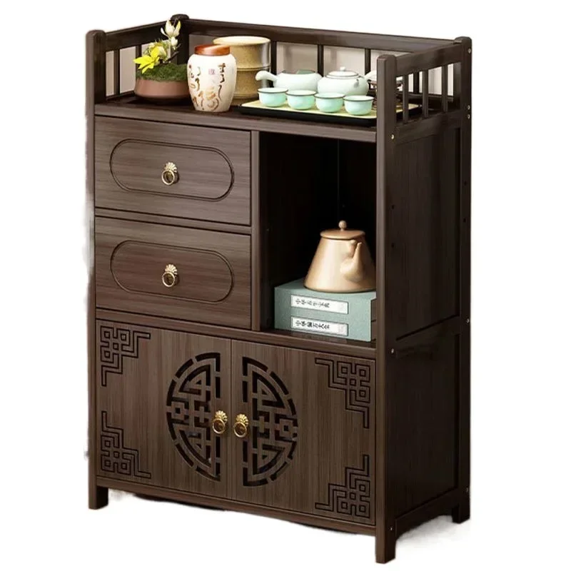 Household tea rack storage display rack sofa side cabinet designer model practical