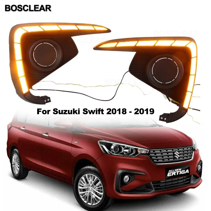 LED DRL Daytime Running Lights Daylight With Turn Signal lamp For Suzuki Swift 2014-2019 Vitara 2015 2016 baleno 2018-19 DZIRE view 6