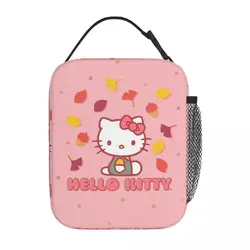 Sanrio-fiambrera térmica multifunción, bolsa de almacenamiento de accesorios de Hello Kitty, caja de comida, enfriador para la escuela