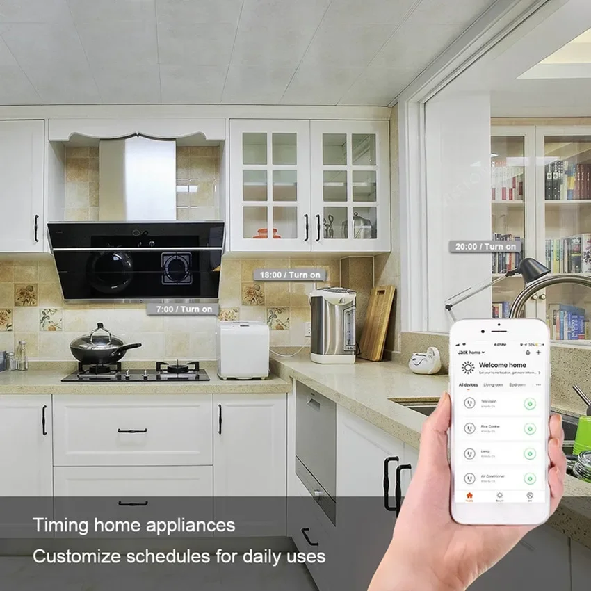 16A WiFi Smart Plug EU brasile UK controllo vocale Power Energy Monitor presa Timer presa per Alexa Google Home Tuya Smartlife App
