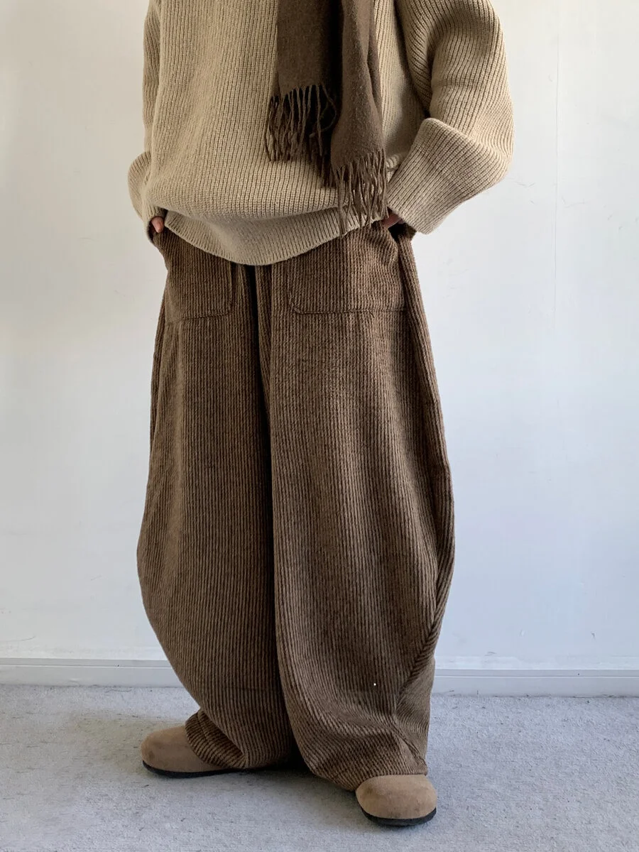 

Ретро-штаны из вельвета с широкими штанинами, свободного кроя, повседневные, осенне-зимние, модные, удобные, дышащие, из полиэстера и хлопка