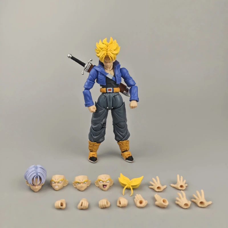 

15cm Assembleable Anime Action Figure, PVC Collectible Statue with Replaceable Heads & Hands, Color Box Packaging, Display Stand