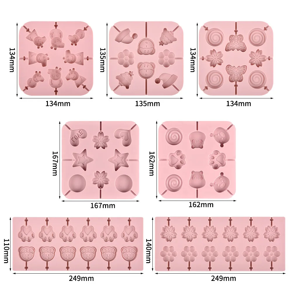 Stampi per caramelle dure lecca-lecca in Silicone stampo lecca-lecca cartone animato