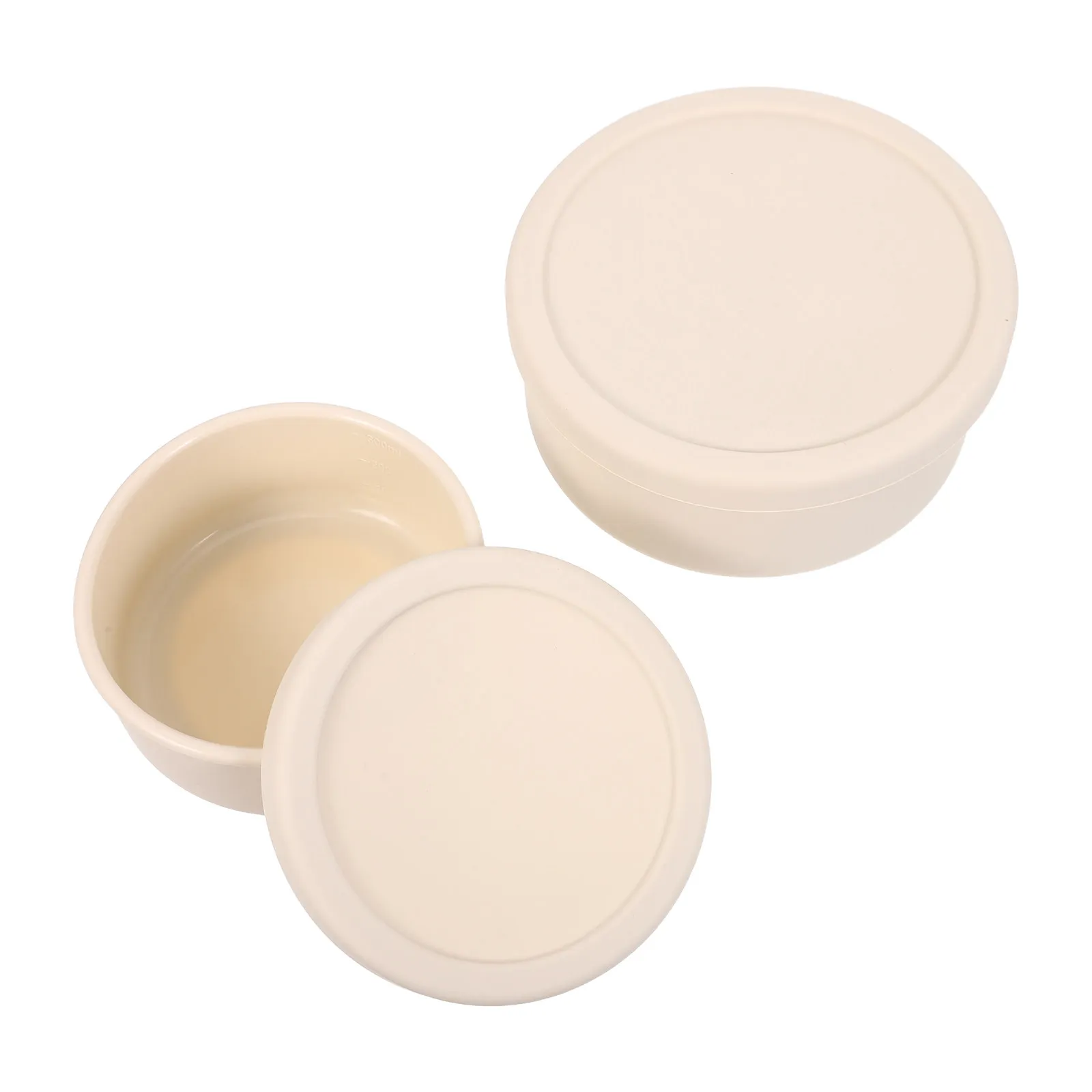 2Pcs Silicone Pizza Dough Proofing Box 300Ml 700Ml Stackable Airtight Fermentation Container for Sourdough Bread Dough Storage