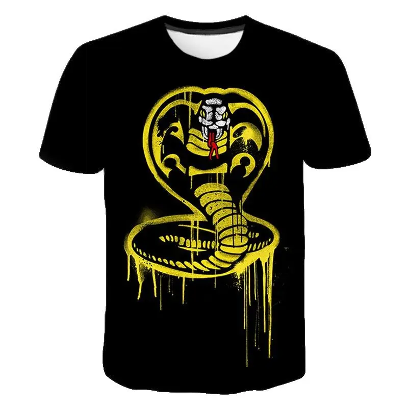 New Summer Fashion Short Sleeve 3D Printed Men Women T-Shirt Round Neck Cobra Kai Casual Streetwear Boy Girl Children Cool Tops