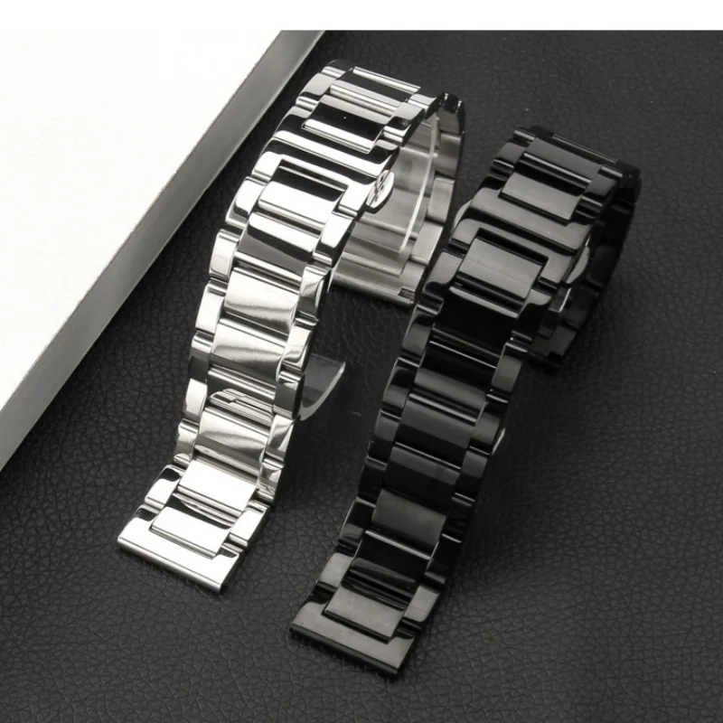18 20mm 22mm 24mm High Quality Three Bead Stainless Steel Watch Strap Replacement for Universal Waterproof Watch Band with Tool