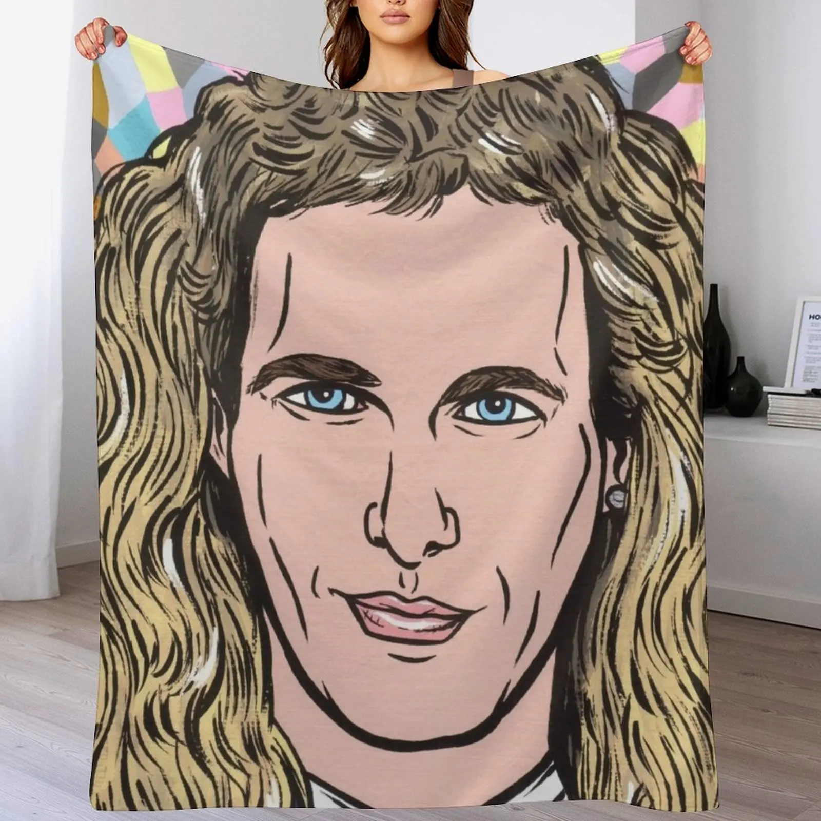 

Michael Bolton Throw Blanket Soft Plush Plaid Luxury Thicken Flannel Fabric Luxury Throw Blankets