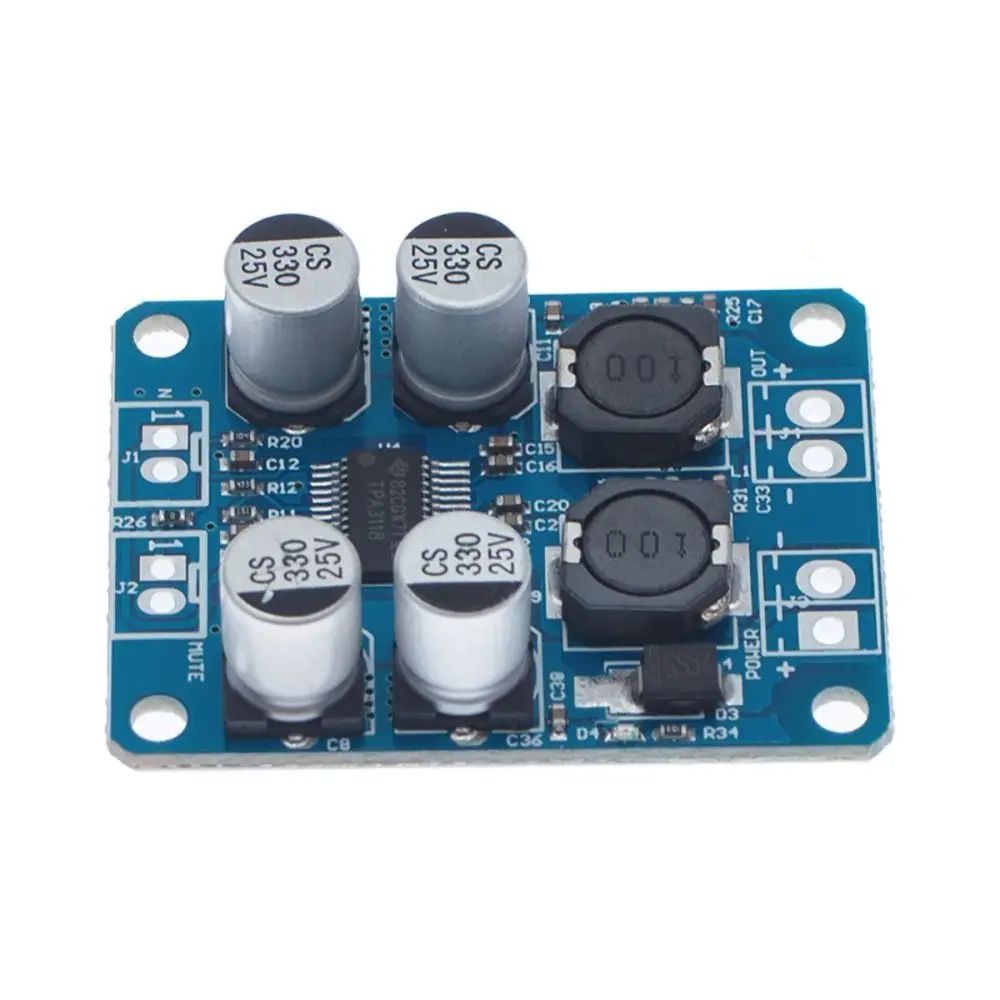 1Pcs TPA3118 PBTL Digital Audio Amplifier Board Low Power Consumption 60W 32Pin Original Chip 4-8 Ohms DC8-24V Mono Amp Module