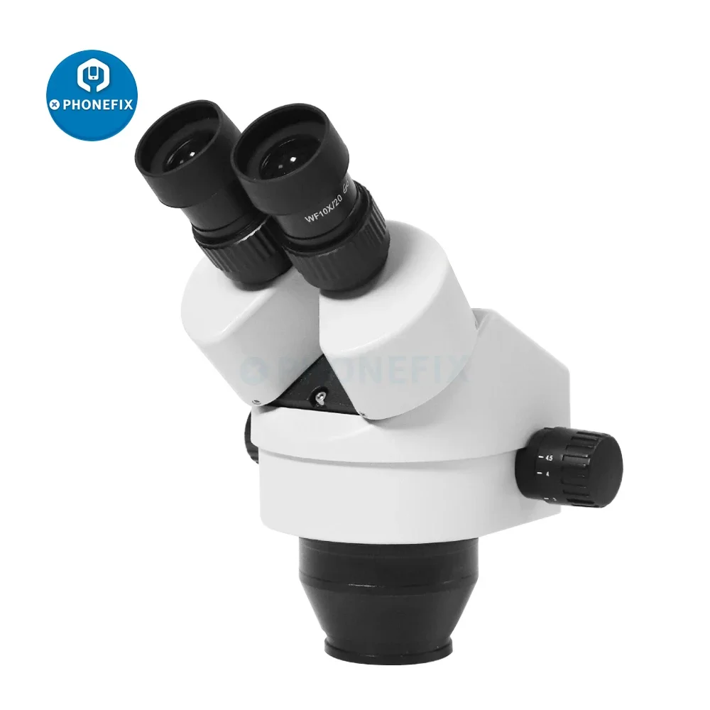 Imagem -03 - Ampliação da Cabeça do Microscópio Industrial Zoom Contínuo 7x45x Simul Focal Estéreo Binocular para o Telefone Solda do Reparo do Pwb