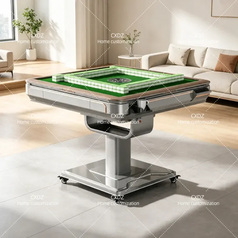 Automatic Mahjong Machine Household Folding Table Dual Purpose Dining Table Integrated Chess Card Room with Heating Function