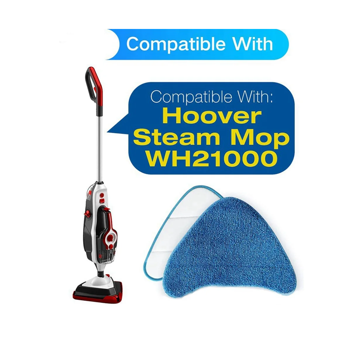 Per WH21000 riutilizzabile microfibra Soft Mop Pad accessori per vuoto sostituzione lavabile riutilizzabile