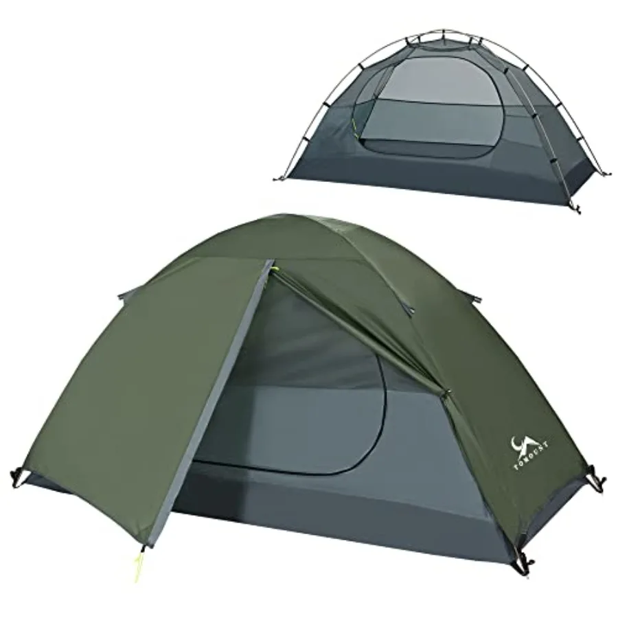 

TOMOUNT Backpacking Tent - Waterproof Lightweight Double Layer Free-Standing Aluminum Pole for Outdoor Camping Hiking 4 Season