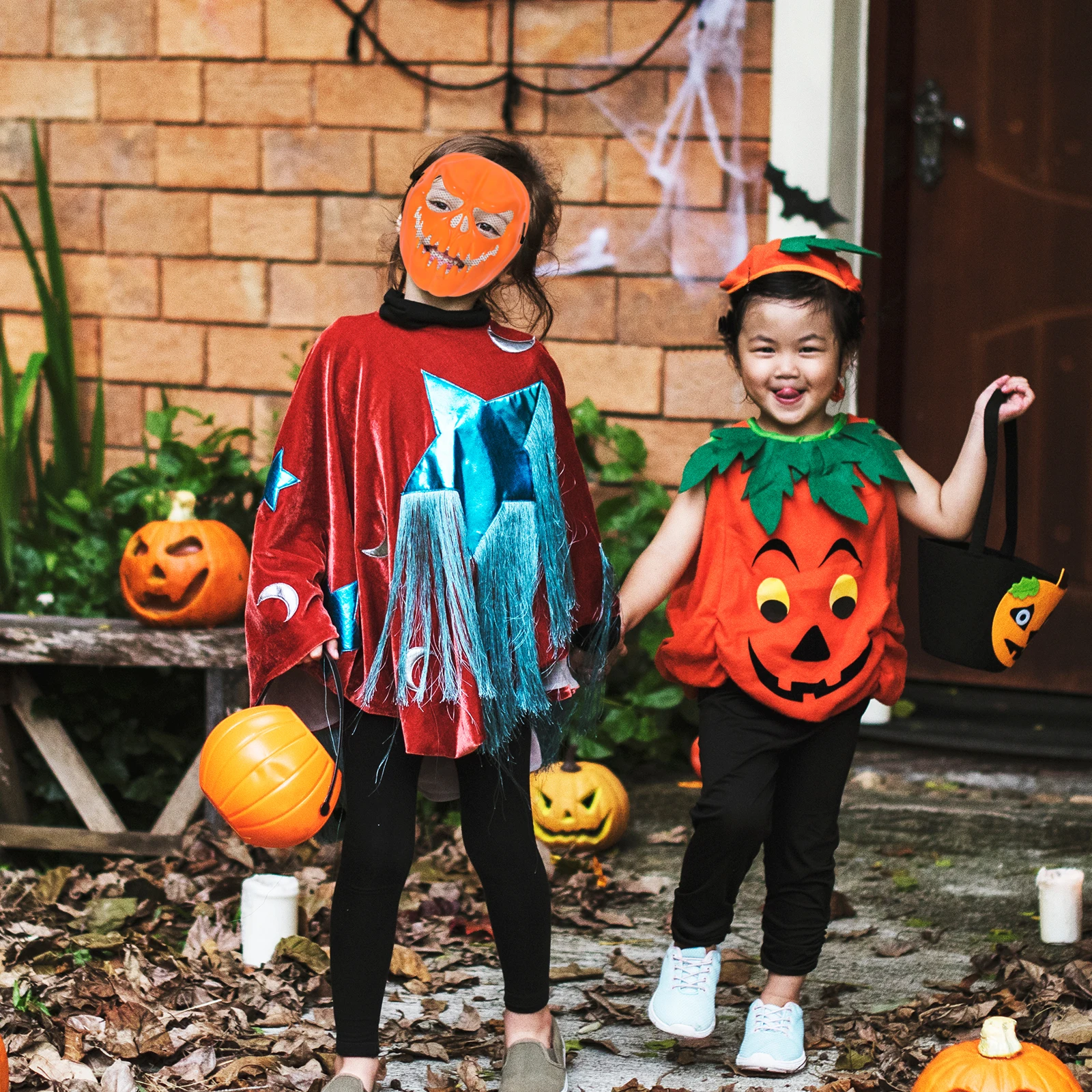 

Halloween Horror Pumpkin Mask Scary Plastic Mask Fancy Dress Party Prop Terror Mask Cosplay Mask Prom Party Favor (Orange)
