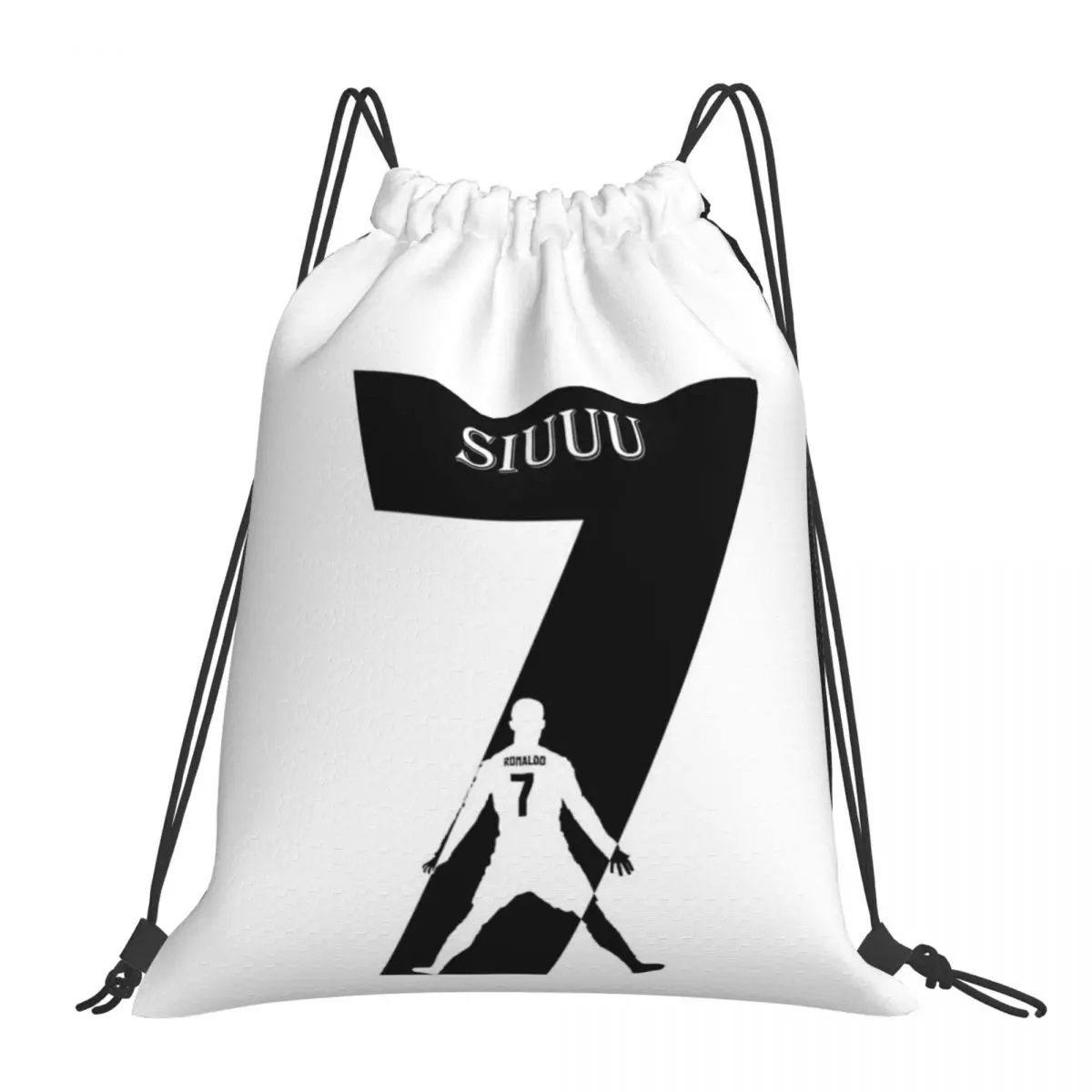 Cristiano Ronaldo Cr7 Backpacks Portable Drawstring Bags Drawstring Bundle Pocket Shoes Bag Book Bags For Man Woman School