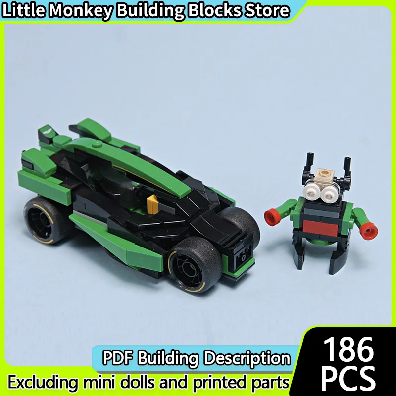 

Speed Racing Car Model MOC Building Bricks Single-Seat Race Car Modular Technology Children Holiday Gifts Assemble Toys Suit