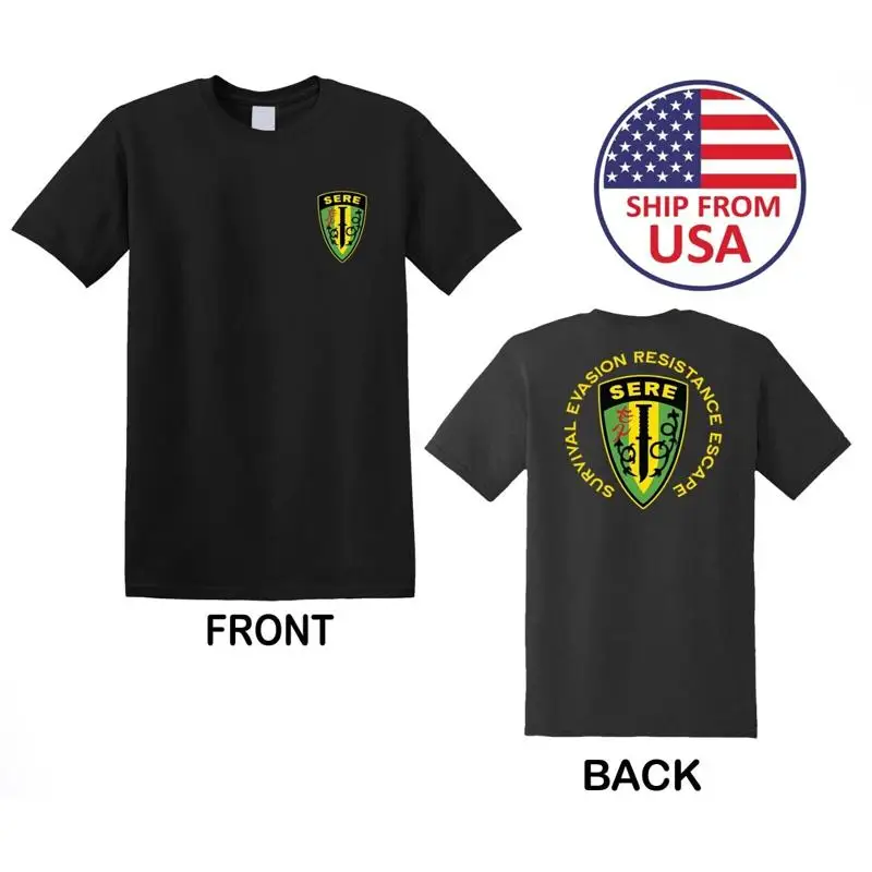 

Survival Evasion Resistance Escape Sere School Men'S Black T Shirt Size S To 3Xl