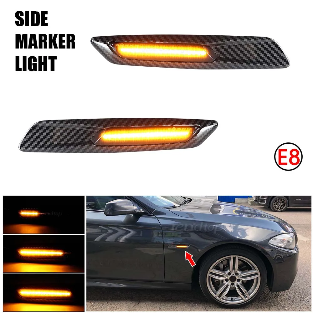 For BMW 1series E81 E81 E82 E87 E88 3series E90 E91 E92 E93 5series E60 E61 Dynamic Sequential Turn Signal Side Marker Lamp