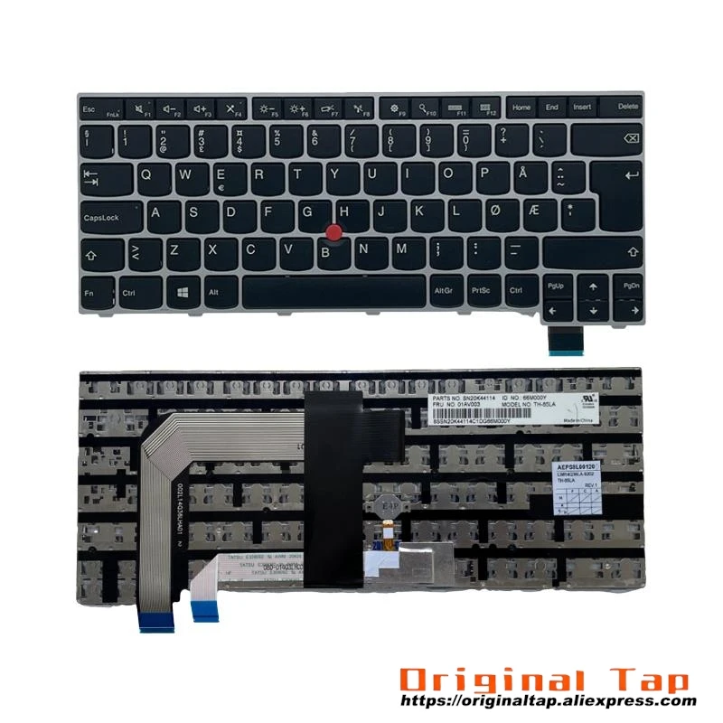 NO Norwegian Keyboard for Lenovo Thinkpad 13 Gen 1 T460s 01AV020 01AV060