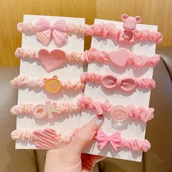 Barrettes de dessin animé pour enfants, bandes de sauna à la mode pour filles, accessoires pour cheveux, pinces à cheveux, coiffure pour enfant, nœud papillon doux, cœur