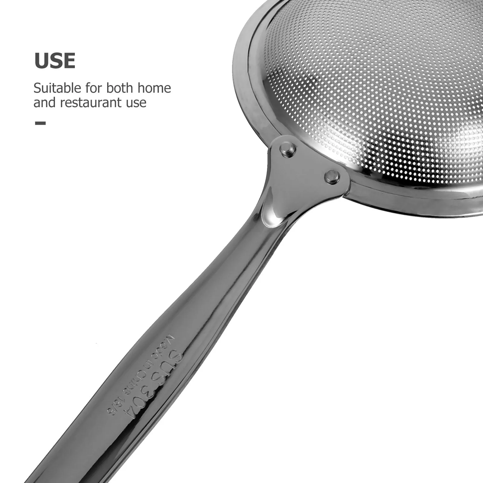 

Oil Residue Filtering Spoon Stainless Steel Colander Ladle Fine Mesh Skimmer For Hot Pot Noodles Frying Soup Separation