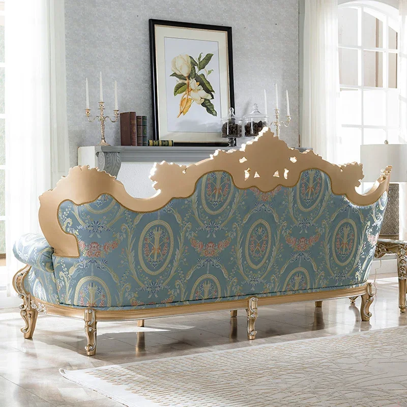 Court Rococo French Luxury Fabric Sofa