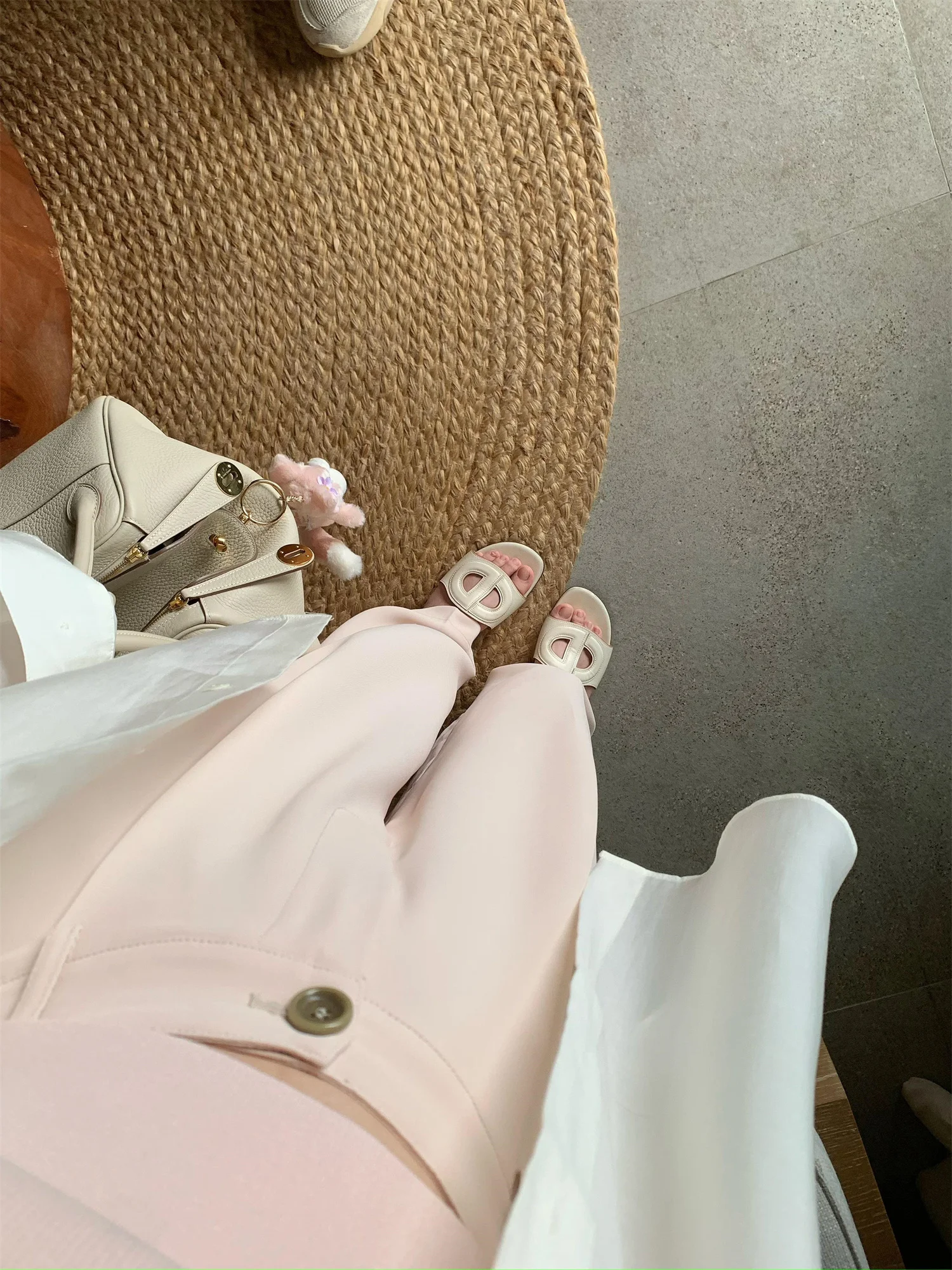 

Женские брюки JAMchao свободного кроя с прямыми штанинами, удобные повседневные брюки для работы и отдыха, из качественного полиэфирного волокна