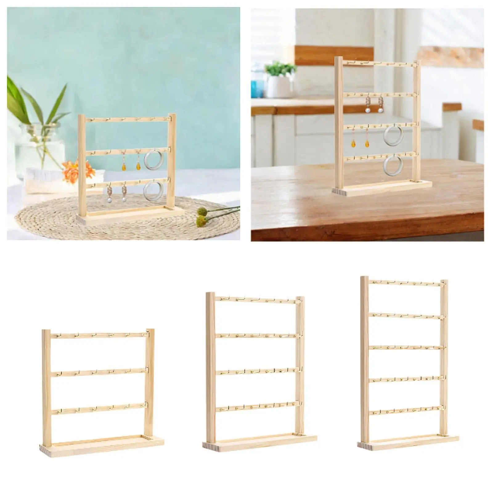 

Jewelry Display Stand for Earrings And Necklaces, Portable Organizer for Desktop