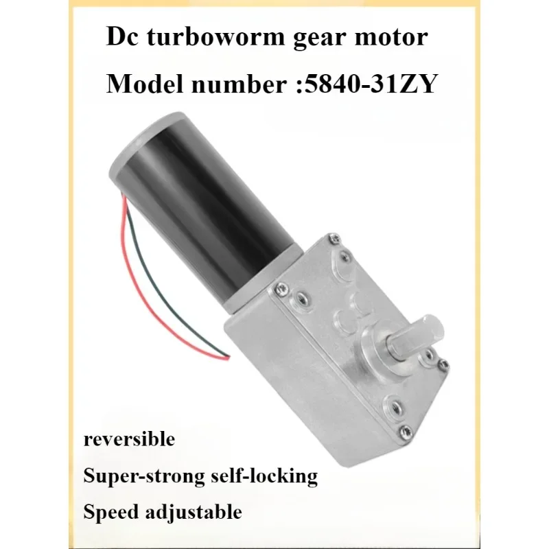 5840-31ZY DC turboworm gear motor Large torque 12v24v micro speed motor