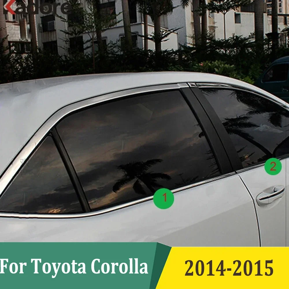 

Для Toyota Corolla 2014 2015, нижняя оконная рама из нержавеющей стали, накладки, литые полоски, внешние аксессуары для автомобиля