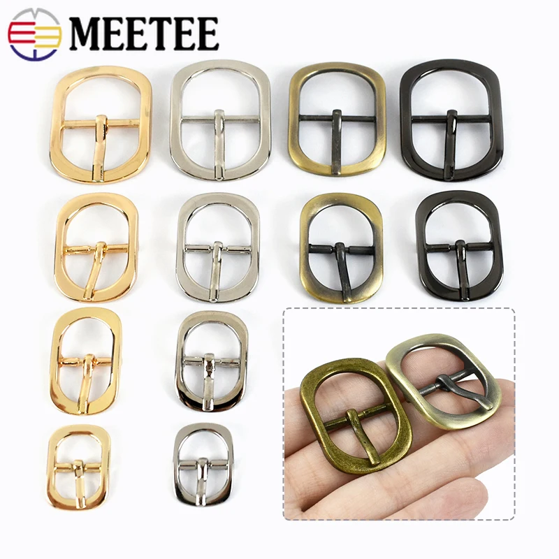 

5Pcs Meetee 25mm Metal Pin Buckle for Bag Strap Adjuster Clasp Webbing Collar Shoes Belt Hook Leather Craft Hardware Accessories