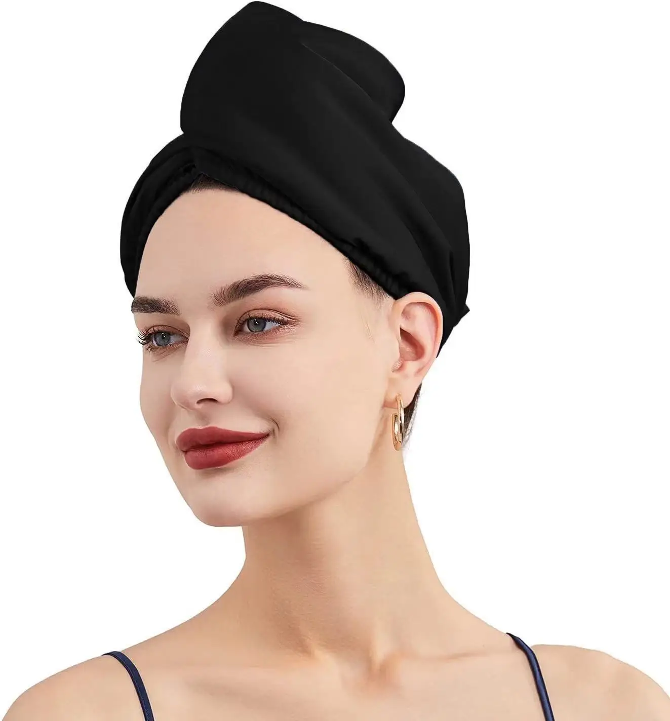 Asciugamani per asciugare i capelli in seta addensati grande morbida microfibra cuffia avvolgente ad asciugatura rapida donna doccia asciugacapelli lungo turbante assorbente elastico