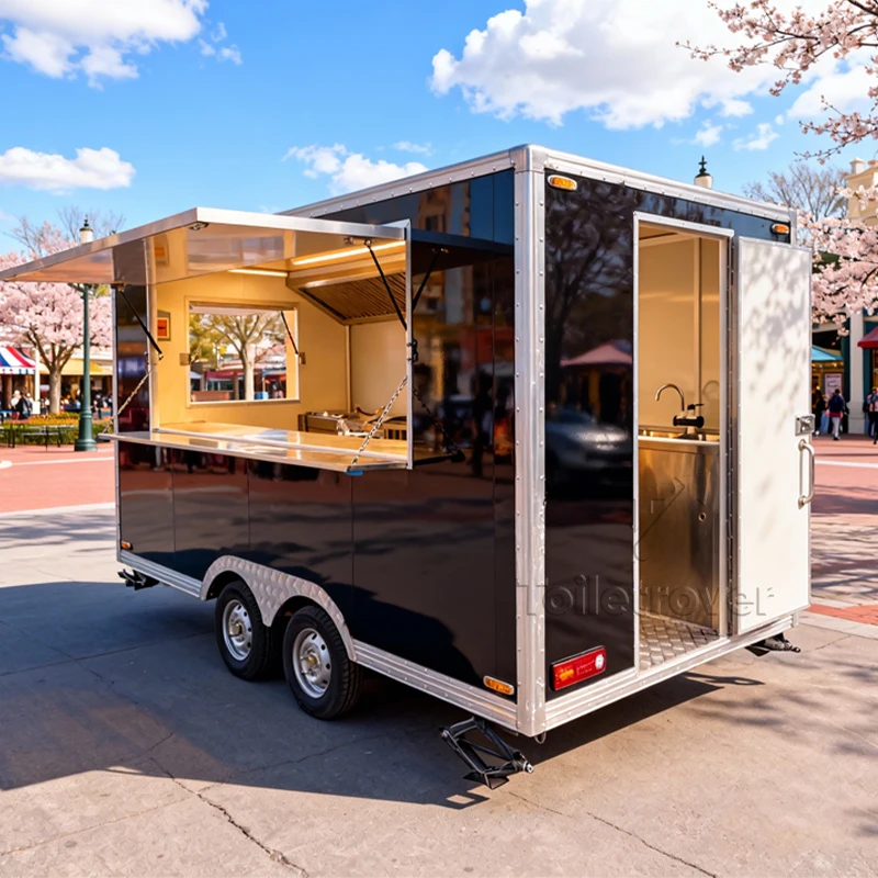 

Cheapest Fully Equipped Food Truck Commercial Food Trailer Outdoor Street Mobile Food Truck Trailer with Gas Oven