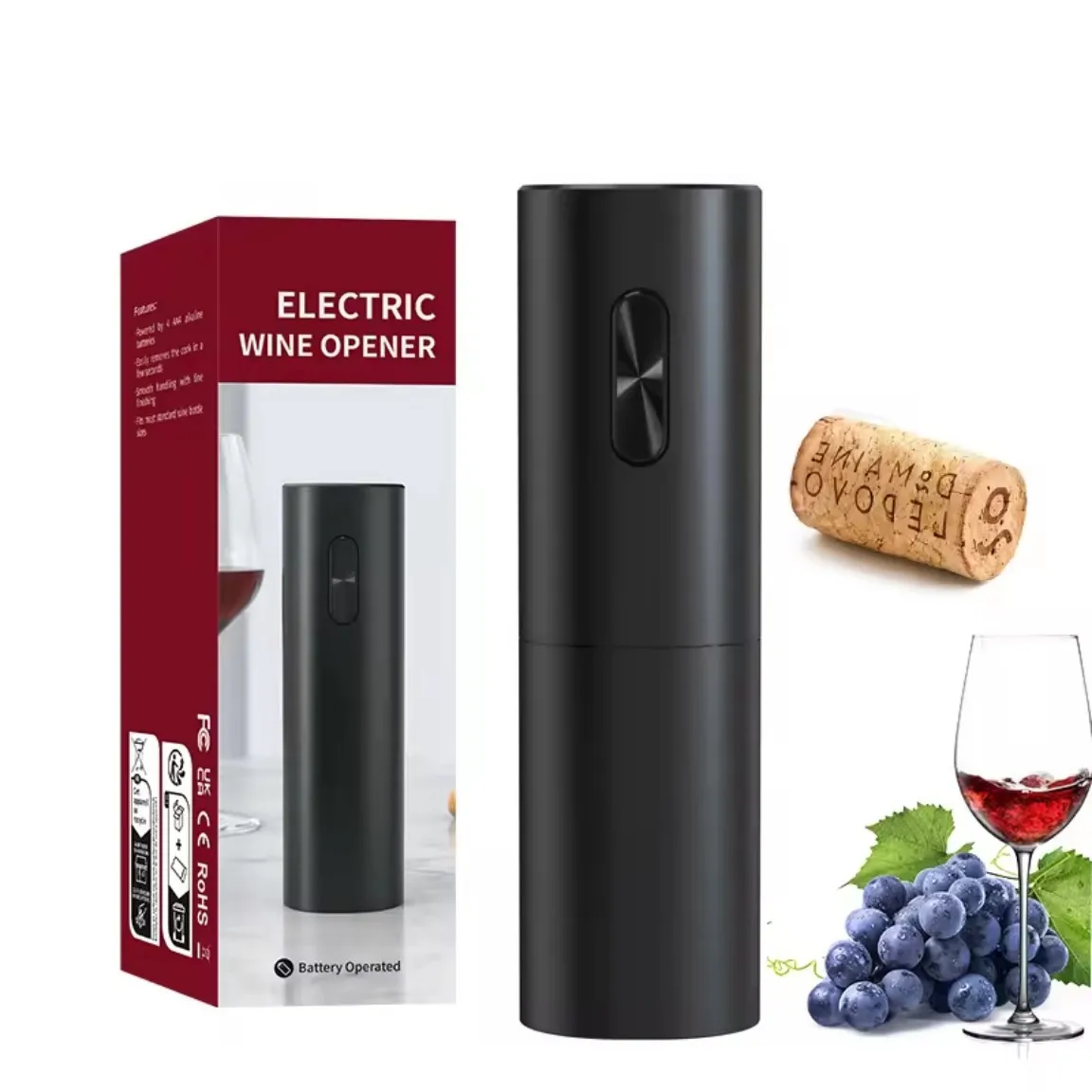 Electric Wine Opener Set Household Fully Automatic Corkscrew with Decanter Wine Tool Kit for Easy Drinking Wine Bottle Opener