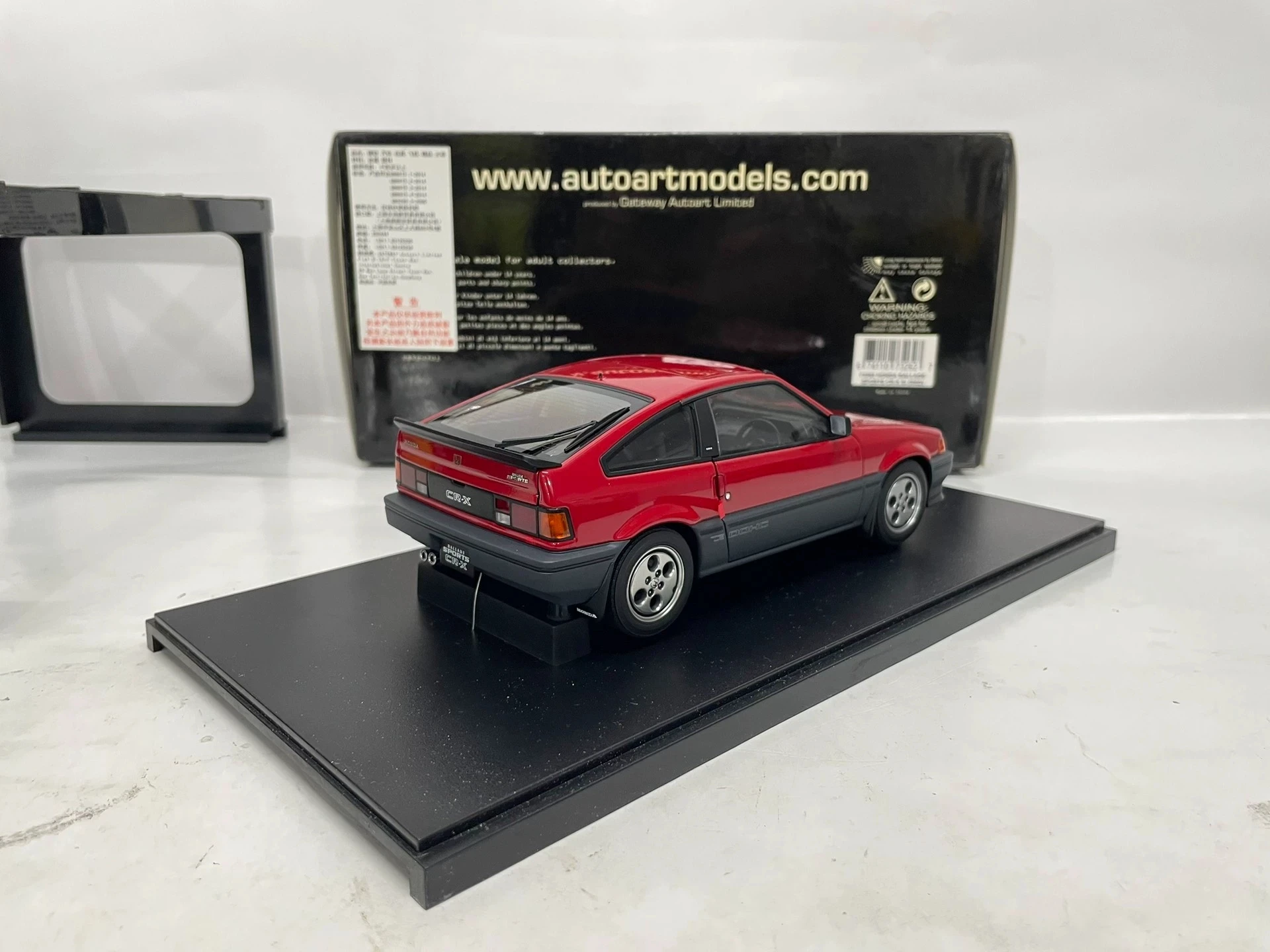 Autoart 1:18 CRX CR-X Si Simulation rouge édition limitée tout ouvert alliage métal statique modèle de voiture jouet cadeau