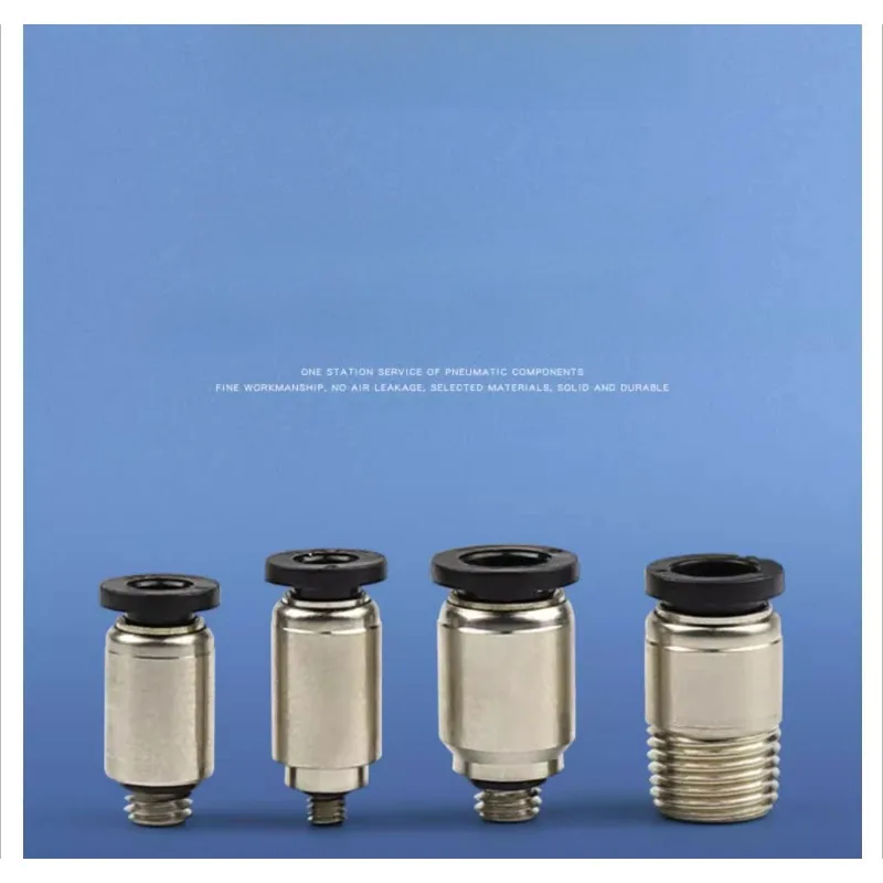 POC/PC-C Round 4-M3 Mini Gas Nozzle 4-M5 6-M5 6-01 External Thread Direct Quick Connector