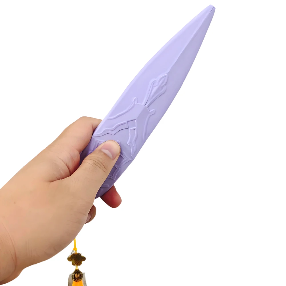 Espada Rumi de demonios calientes, espada Kpop, accesorio de Cosplay, dardo morado con cinta de nudo concéntrico de colores, regalo para fanáticos