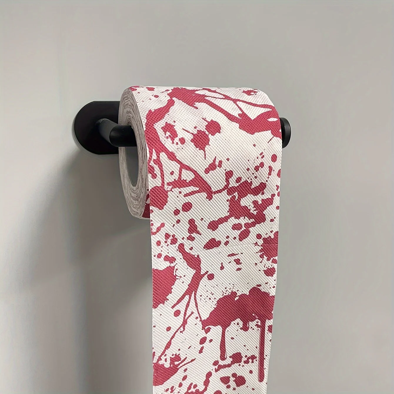 할로윈 혈액 스플래터 디자인 화장지 무서운 파티 및 창의적인 휴일을 위한 다중 접힌 연속 롤, 할로윈 소품