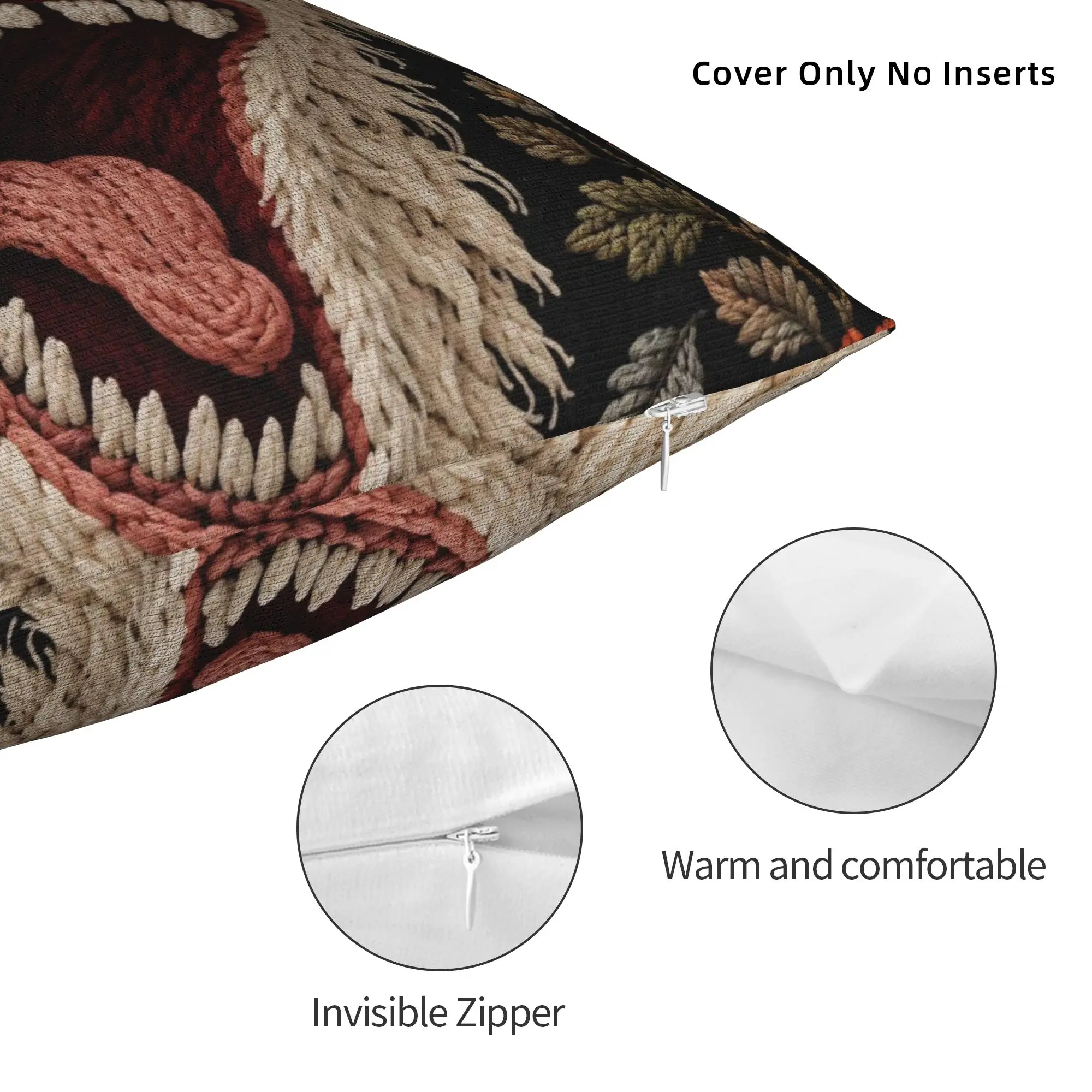 Screaming Goat Funny Animal Floral Pillowcase Soft Polyester Cushion Cover Decorations Farmhouse Pillow Case Cover Home Square