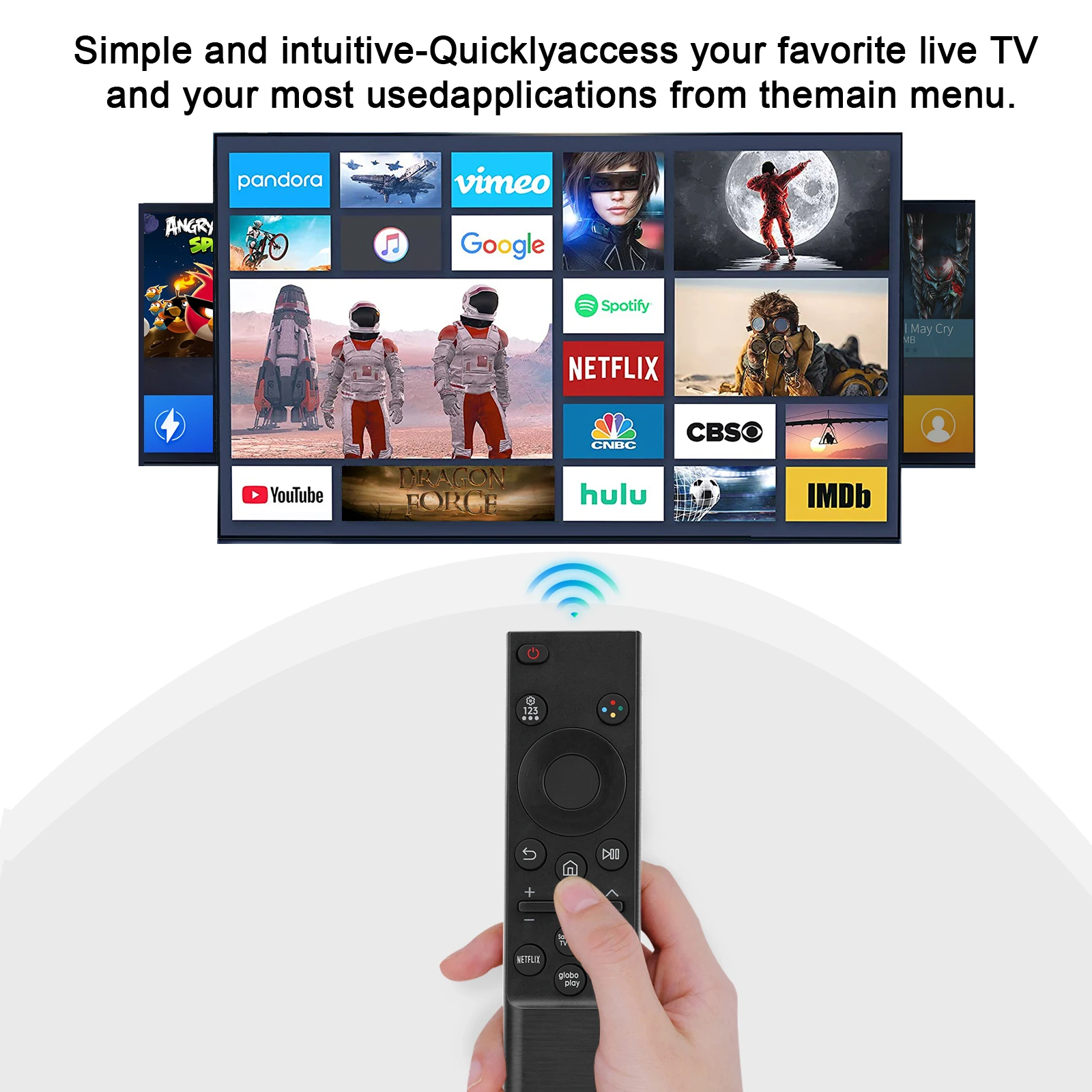 适用于 Samsung Remote Replacement Bn59-01388A Remote Control for Samsung Crystal Uhd Tv Remote Cu7000 Du7200 Series Smart Tv image 4