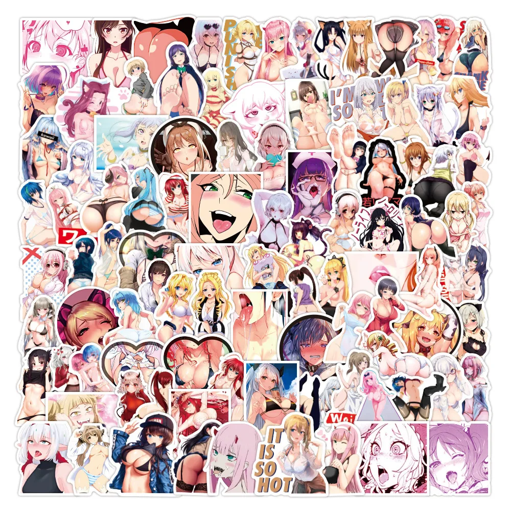 

10/30/50/100pcs Adult Hentai Sexy Anime Girl Stickers Waifu Decals Waterproof DIY Phone Laptop Luggage Cartoon Graffiti Sticker