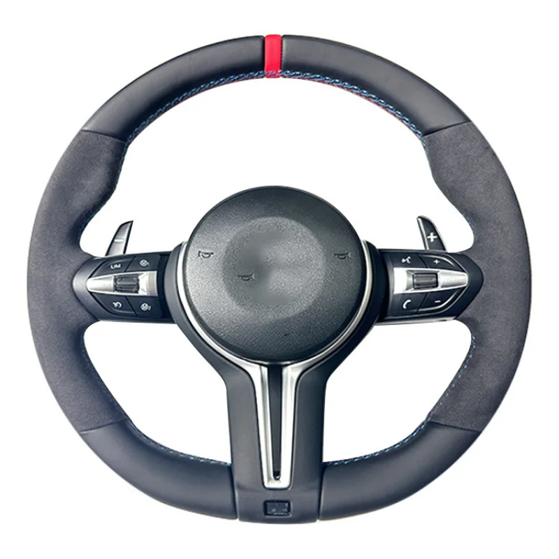 For BMW 1, 2, 3, 4 Series, X1, 2, 3, 4 Series, F82, F84, F24, Suede leather steering wheel conversion from old to new,