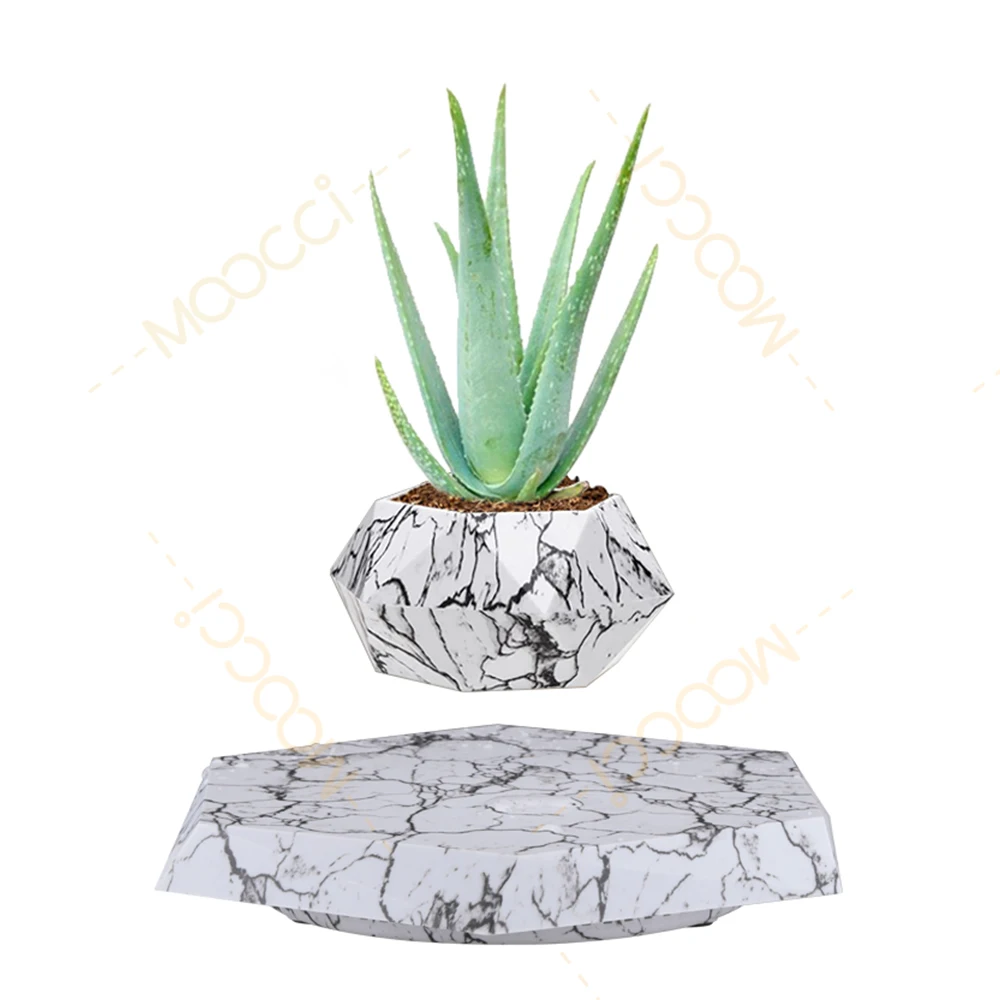 Levitating Plant Pot Home Decor Bonsai Suspension Planters Magnetic Floating Flowerpot For Small Plants