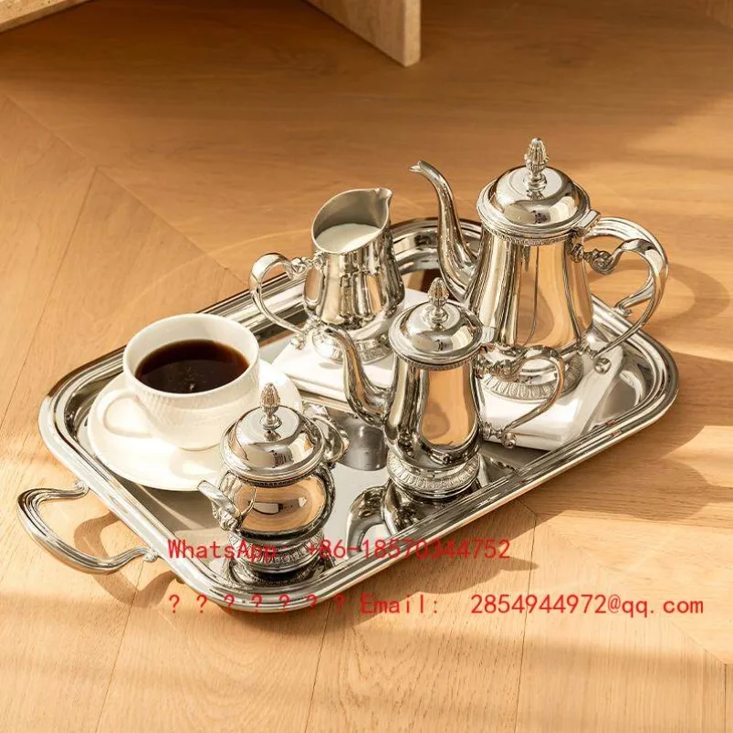

European Teapot Milk Cup Household Coffee Pot Tray Afternoon Tea Coffee Set Ornament