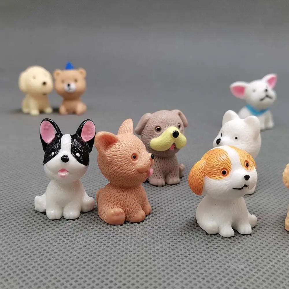 Realistico mini cani in resina decorazioni per la casa decorazione fai da te cucciolo figurine in miniatura modello simpatici animali ornamenti per cani micro paesaggio
