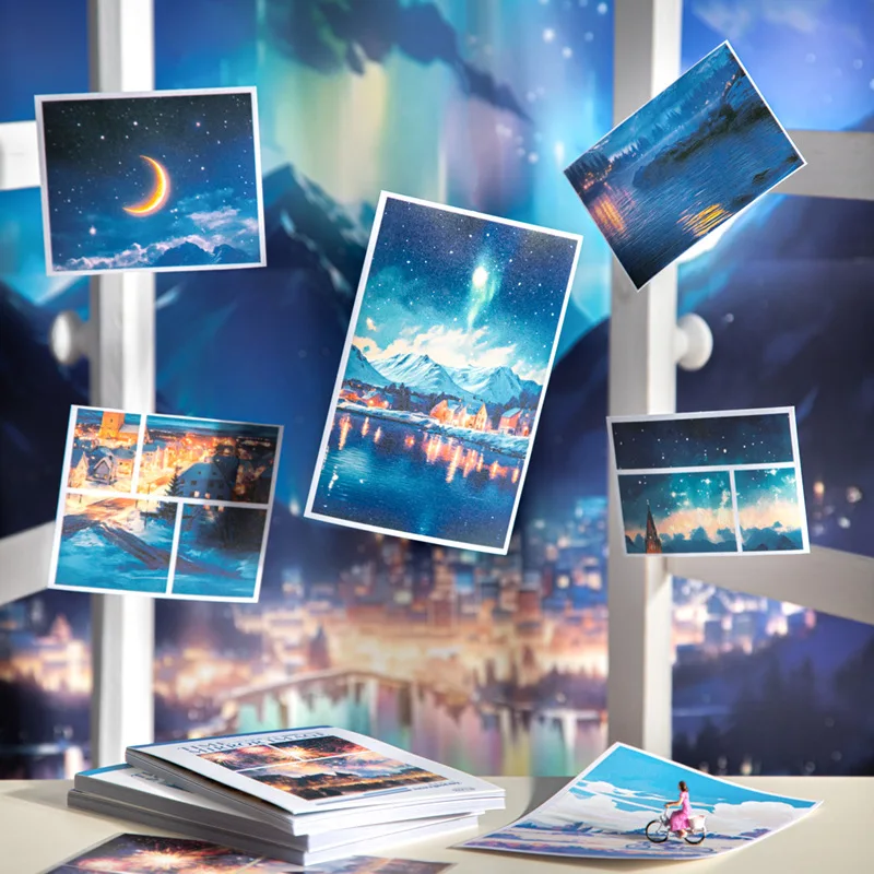 10sets Kawaii Stationery Stickers Time Mirror Junk Journal Planner Decorative Sticker Scrapbooking