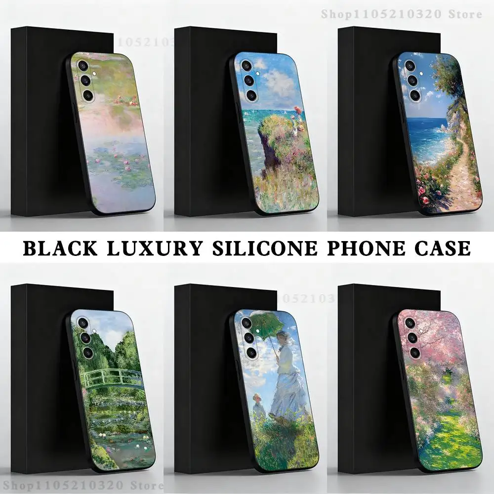 Claude Monet Art Phone Case For Samsung S 25,24,23,22,30,21,10,9,Ultra,Plus,Lite,FE,4,5 G Black Soft Case #1