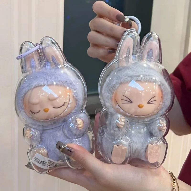 

Прозрачный защитный чехол Labubu с изображением монстров, чехол для Labubu 2, чехол для защиты от пыли, аксессуары для телефона, виниловая коробка для хранения кукол, милые подарки