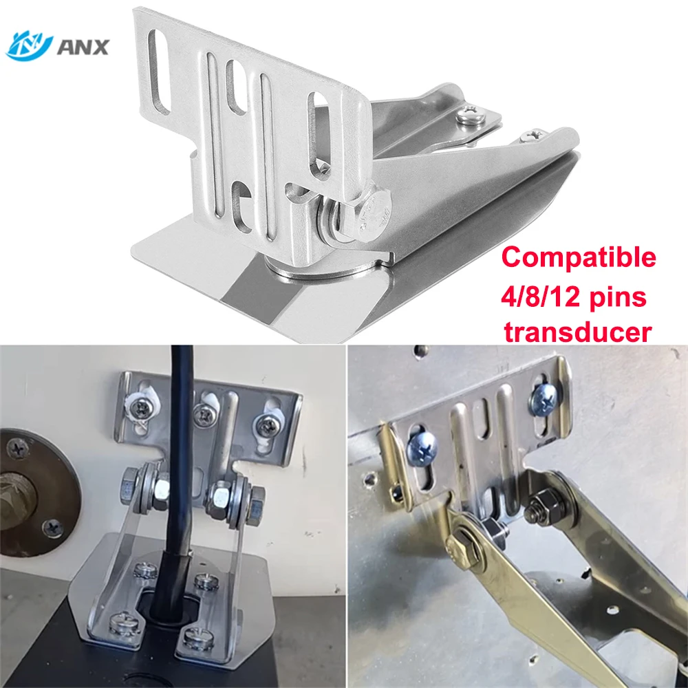 Soporte de montaje de popa de alta resistencia, accesorio Exterior para barco, Compatible con Sheild de pulverización, transductor de 4 pines, 8